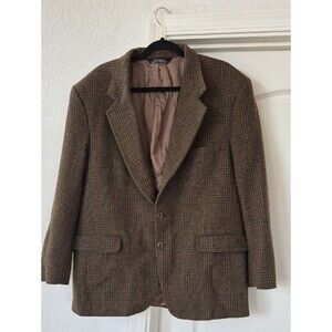 John Alexander Hartmarx Vintage 100% Wool Tweed/textured Blazer Sz 42 Regular